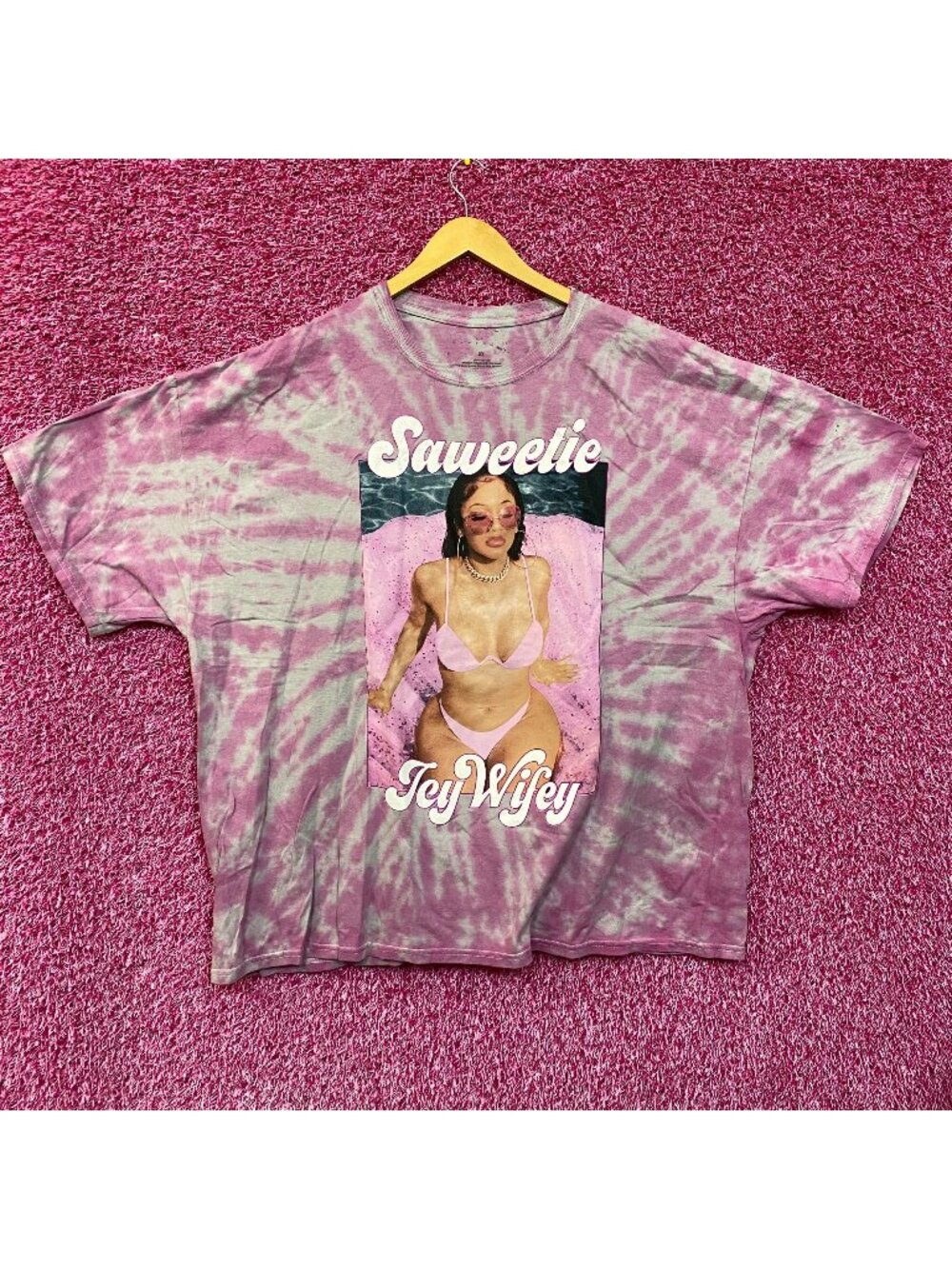 Saweetie Icy Wifey High Maintenance Oversized Rap Tie Dye 2X